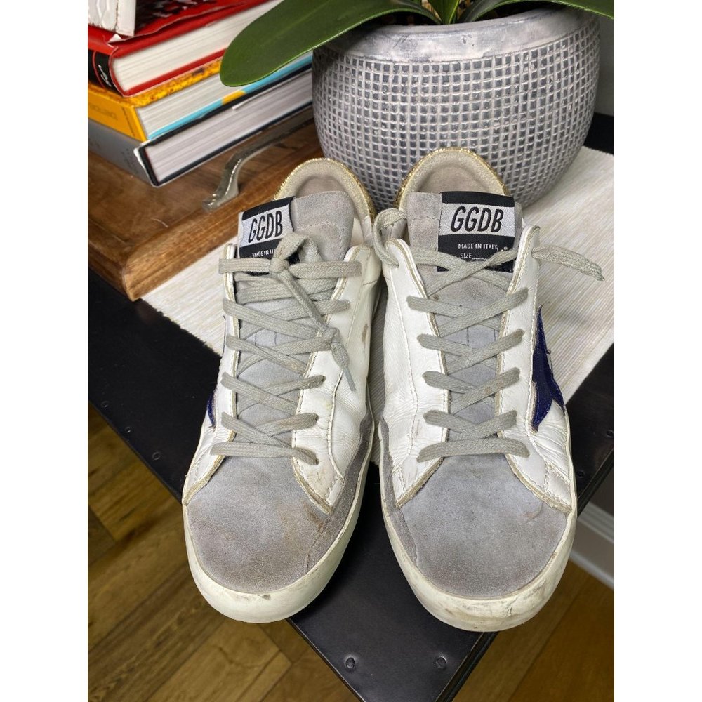 (Sold) Golden Goose Superstar Sneakers White Gold - Picture 6 of 14